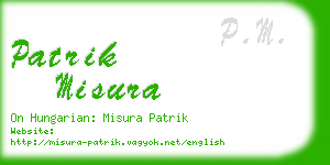 patrik misura business card